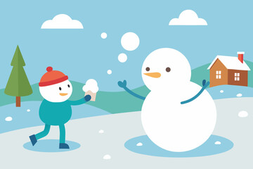 Fototapeta premium snowman