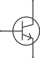 Transistor Icon | Electronic Component Vector Illustration
