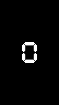 Animation 5 Second Countdown From 5 to 0 on Black Background
