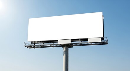 Obraz premium Outdoor Horizontal Billboard Mockup – White Panel
