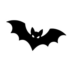 Fototapeta premium Silhouette of a Bat with Glowing Eyes for Halloween Decoration