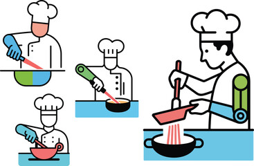 Chef with Robotic Arm Innovative Culinary Techniques