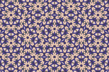 Seamless Perspective Template Background Art Luxury Tile Texture Cloth Fabric Geometric Graphic Digital Symmetric Endless Design Wallpaper Fashion Interior Visual Textile Decoration Shape Pattern.