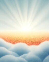 Sunrise over clouds, a serene nature view.