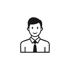 Smiling man in shirt and tie icon person avatar