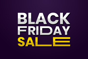 Black Friday Sale Banner with Bold Text and Modern Style