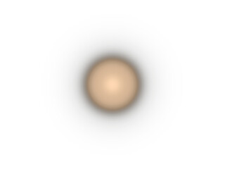 A soft, glowing, golden orb isolated on a transparent background, representing energy or a light source