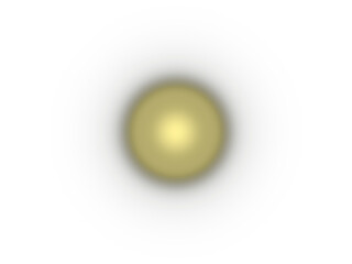 A soft yellow glowing orb isolated on transparent background, representing light, energy, or a celestial body