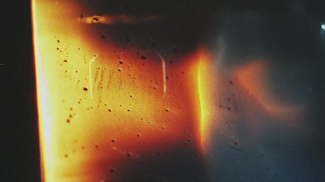film burn effect with stop motion strobe dynamics, colorful film burn overlay