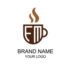 minimalist line art coffe cup...
