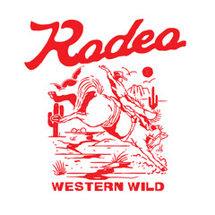 rodeo, a cowboy trying to conquer a horse