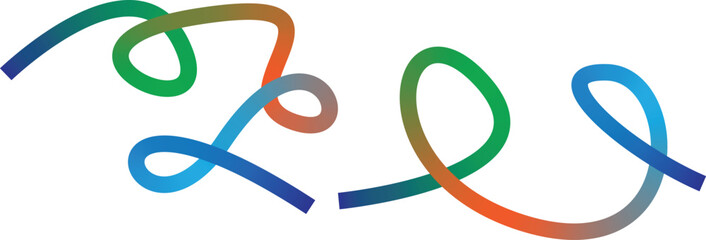 Fototapeta premium Colorful abstract ribbon swirl vector with gradient curves in dynamic motion. Modern decorative wave line design for digital art, backgrounds, and creative projects. High-quality flowing graphic 