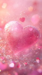 Fototapeta premium pink heart background