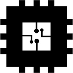 vector illustration of a silhouette of a lock