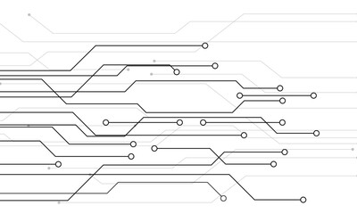 Abstract digital background with technology circuit board texture. Electronic motherboard illustration. Communication and engineering concept. Vector illustration