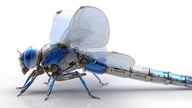 Mechanical dragonfly illustration