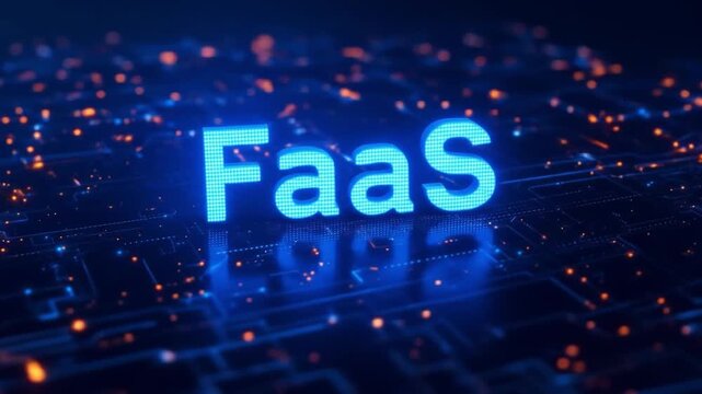 3d rendered futuristic faas technology illustration for cloud computing services