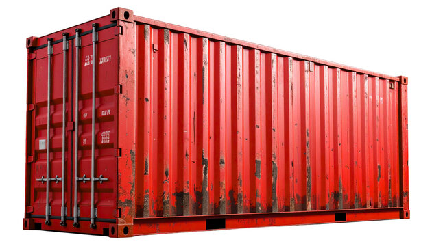 Trade War Shipping Container isolated on transparent background