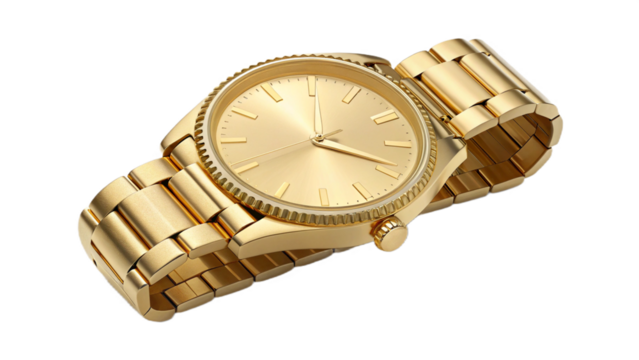 Luxurious Golden Wristwatch with a Classic Design