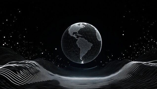 Abstract digital globe