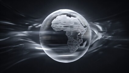 Abstract globe in grayscale