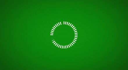 Modern loading circle graphic on vibrant green background, perfect for website design or app UI