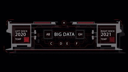 Futuristic Big Data Analysis Interface: 2020 vs 2021 Comparison - Powered by Adobe