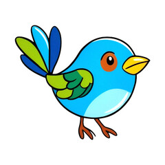 blue bird on branch PNG