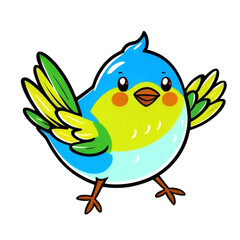 blue bird singing PNG