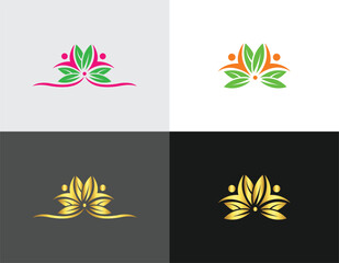 Obraz premium Abstract health and wellness design elements vector template