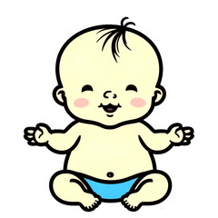 baby girl with a toy PNG