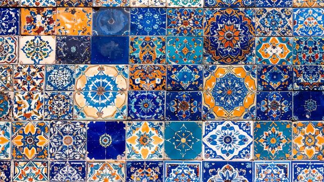 Colorful mosaic tile pattern
