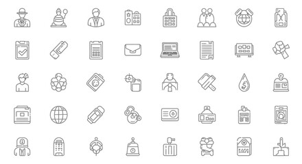 set of vector icons ai generator