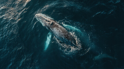 Whale watching adventure ocean waters aerial photography marine environment bird's eye view nature's majesty