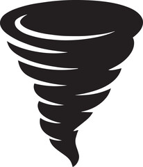 Tornado silhouette vector