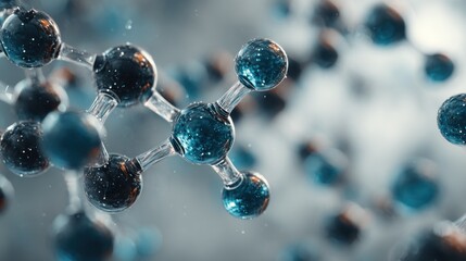 Microscopic Molecular Structure: Intricate Network of Atoms