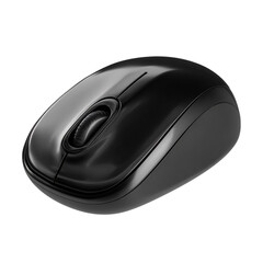 Obraz na płótnie Canvas Black Wireless Computer Mouse, isolated on transparent background