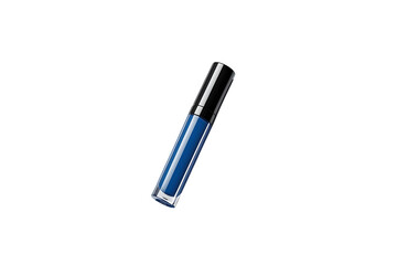 blue lipstick, set on a white void, offering a simple design, which emphasizes the product's visual.