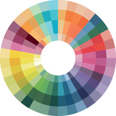 Fototapeta premium Color wheel set with gradient shades vector illustration