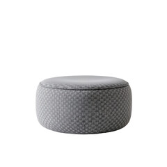 Modern Gray Fabric Pouf for Stylish Home Interior Decoration