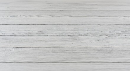 Obraz premium Textured White Wooden Planks Background with Shallow Depth of Field