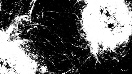 Abstract black and white texture with chaotic, splattered, and grainy patterns. Cracked paint, ink splatter, or distressed grunge surfaces, with a dramatic and raw artistic. 