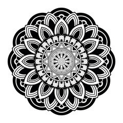 Mandala art decorative circular floral pattern design isolated vector illustration