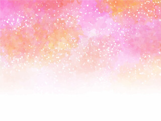 秋の紅葉のイメージの背景素材。水彩風テクスチャー。キラキラした光の輝き。コピースペース