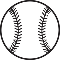 Baseball Silhouette Black | Vector Icon Artwork