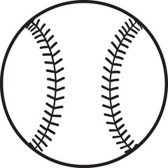 Baseball Silhouette Black | Vector Icon Artwork