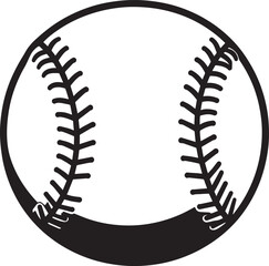 Baseball Silhouette Black | Vector Icon Artwork