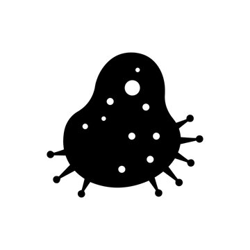 Canser cell silhouette icon vector flat design.