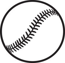 Baseball Silhouette Black | Vector Icon Artwork