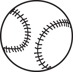Baseball Silhouette Black | Vector Icon Artwork